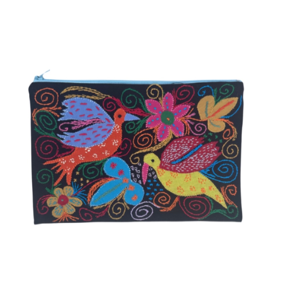 Colorful Embroidered Clutch
